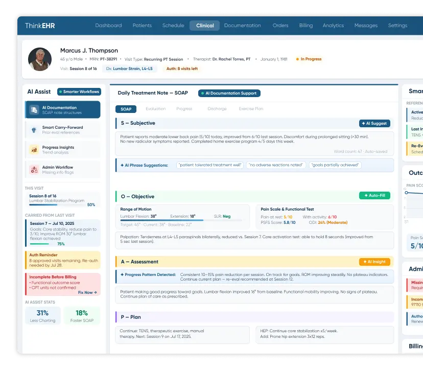  Patient intake dashboard in custom primary care EHR software