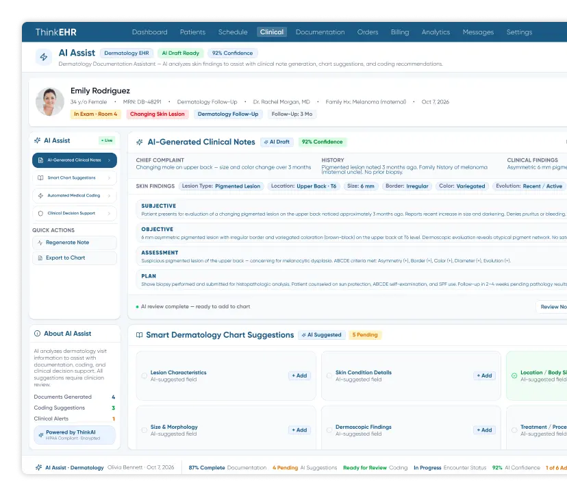  Patient intake dashboard in custom primary care EHR software