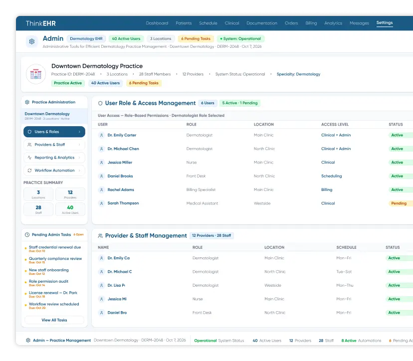 Custom primary care EHR software development with multiple compliance certificates such as HIPAA, GDPR.
