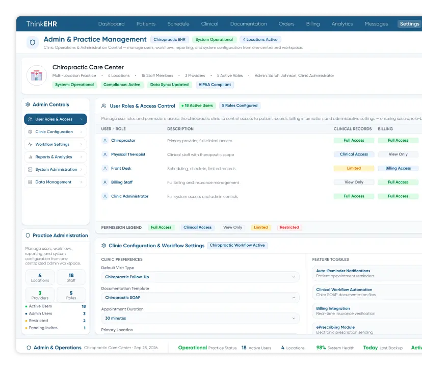 Custom primary care EHR software development with multiple compliance certificates such as HIPAA, GDPR.
