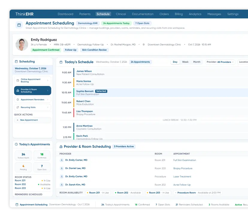 Custom Primary care EHR software with patient intake form pop-up
