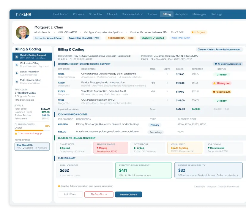 A patient consulting to a provider via custom primary care mobile EHR app and provider consulting via custom primary care EHR software