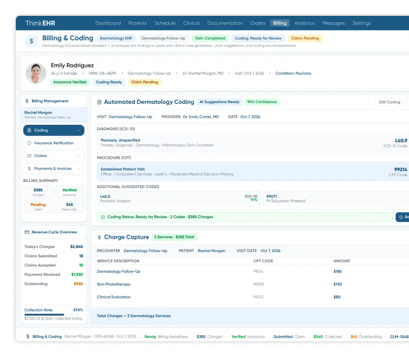 A patient consulting to a provider via custom primary care mobile EHR app and provider consulting via custom primary care EHR software