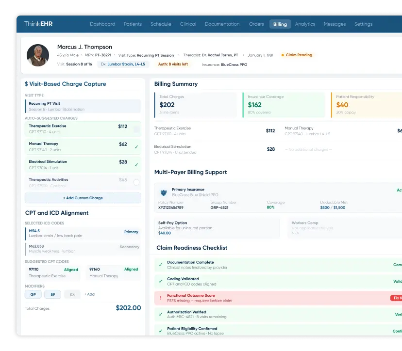 A patient consulting to a provider via custom primary care mobile EHR app and provider consulting via custom primary care EHR software