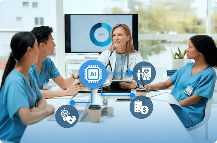 A healthcare professional accesses patient data through secure and compliant healthcare software with data encryption and other robust security measures