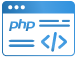Custom PHP web application development icon