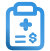 Device eliminate patients expense icon