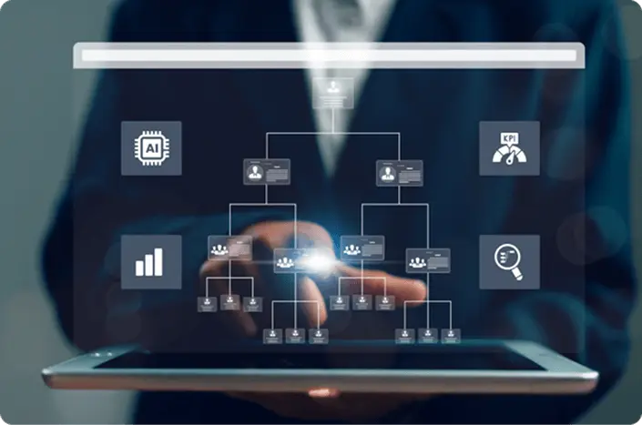 An expert performing AI readiness assessment and analyzing systems for implementing AI solutions in the organization