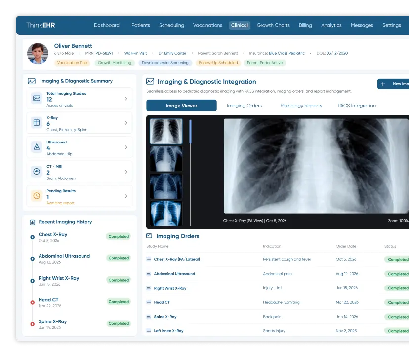 Prescription pop-up window in custom primary care software