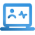 Interactive trackers used monitoring patient well icon