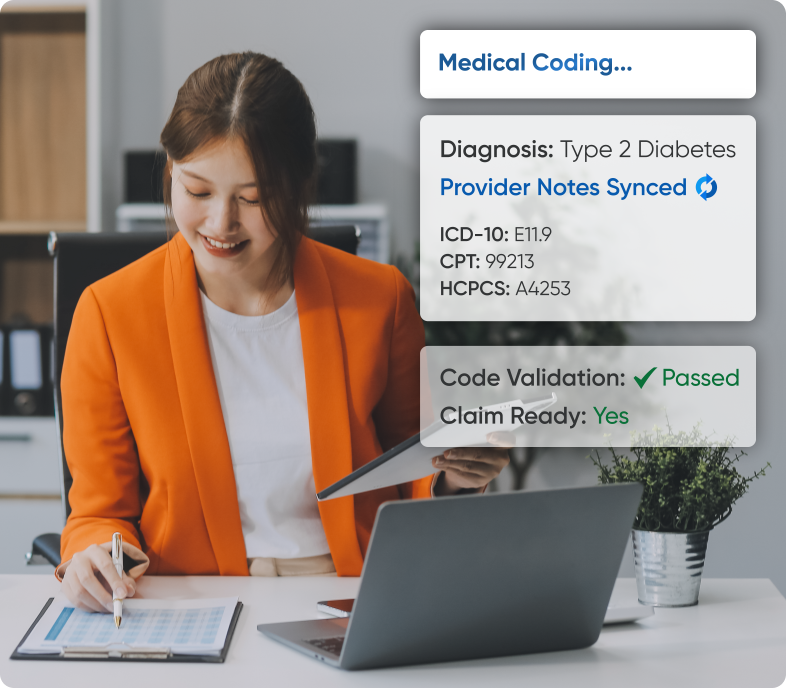 Patient portal dashboard in custom EHR with pop-up with specific patient records detailed