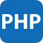 Icon representing PHP developer with PHP logo.