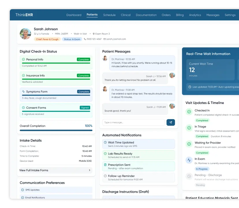Prescription pop-up window in custom primary care software