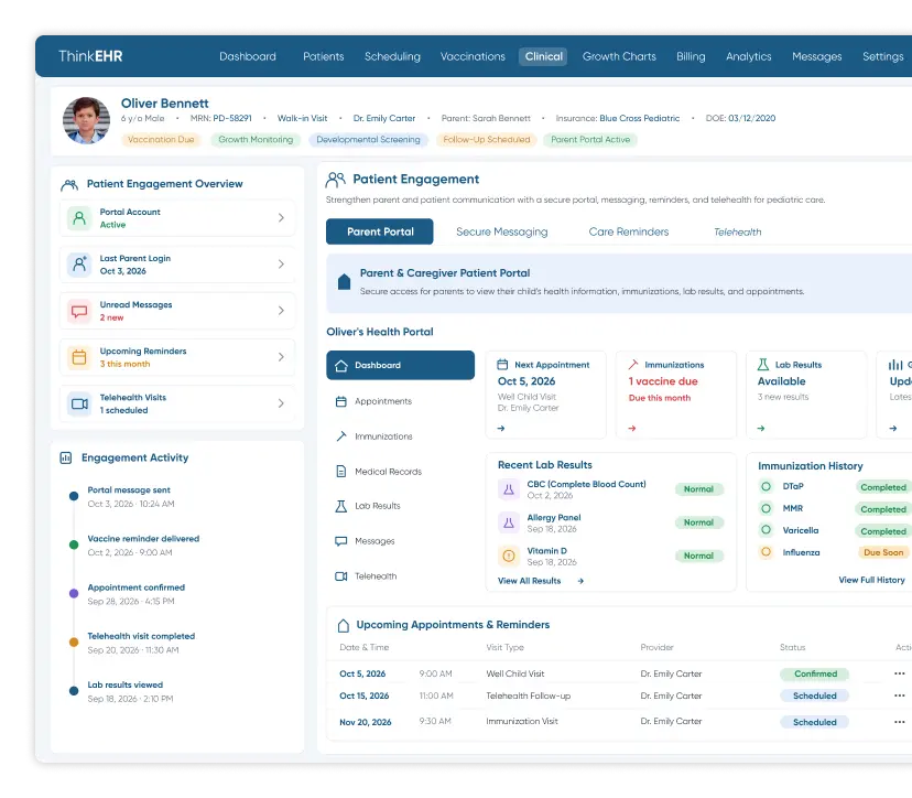 Calendar in custom primary care EHR software with appointment selection window