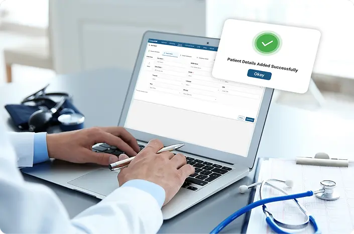 patient registration referral and charting image