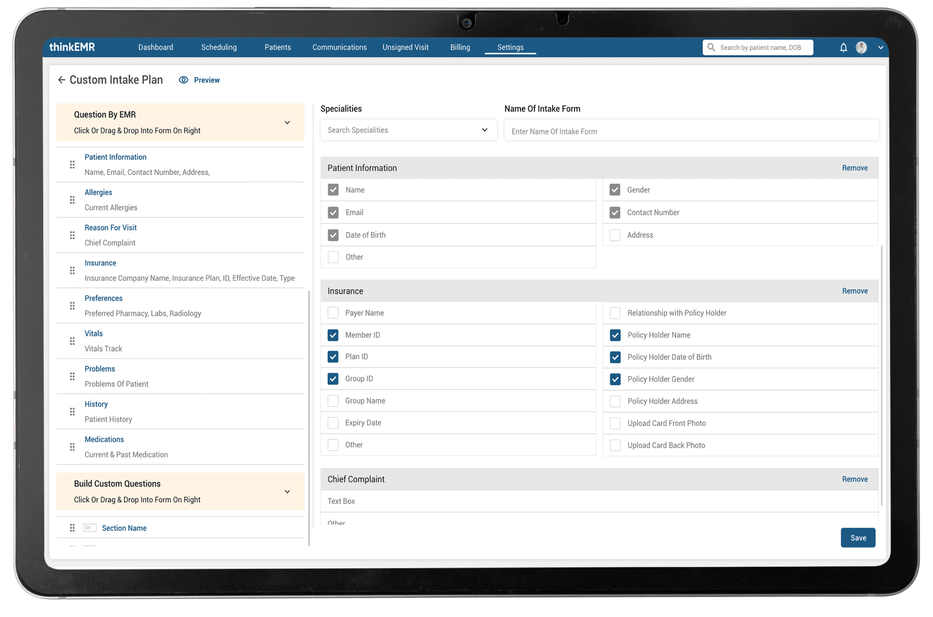 workflow diagram of aesthetic emr software