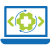 Practice Management Software Development with gear rotating with codes