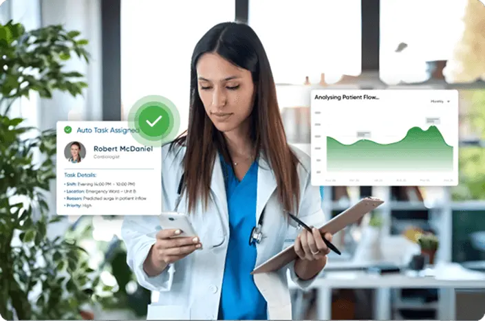 Tailored dashboard showing patient health details in healthcare software development