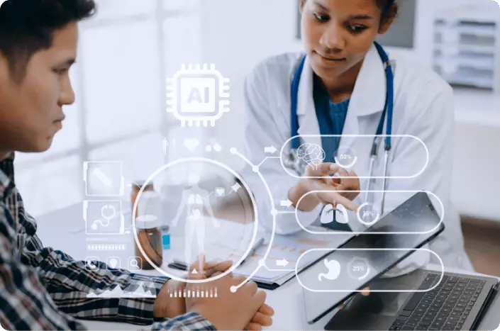 chartflow of different systems and platforms used for integration and interoperability in medical software development services