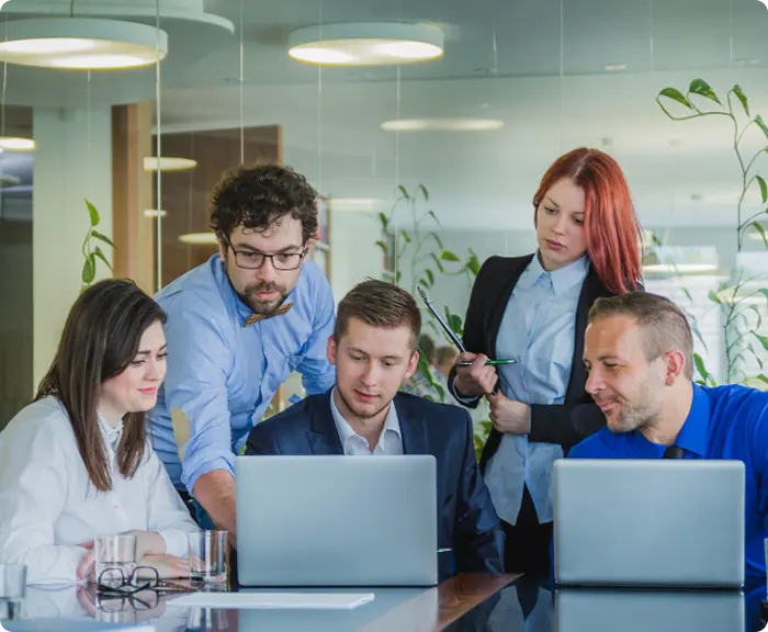 Team collaboration in office