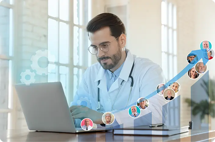 A scalable healthcare software that grows with the healthcare practice and increases in patient volume over time
