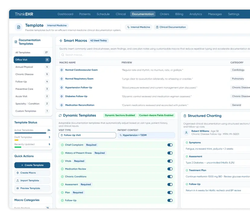  Patient intake dashboard in custom primary care EHR software