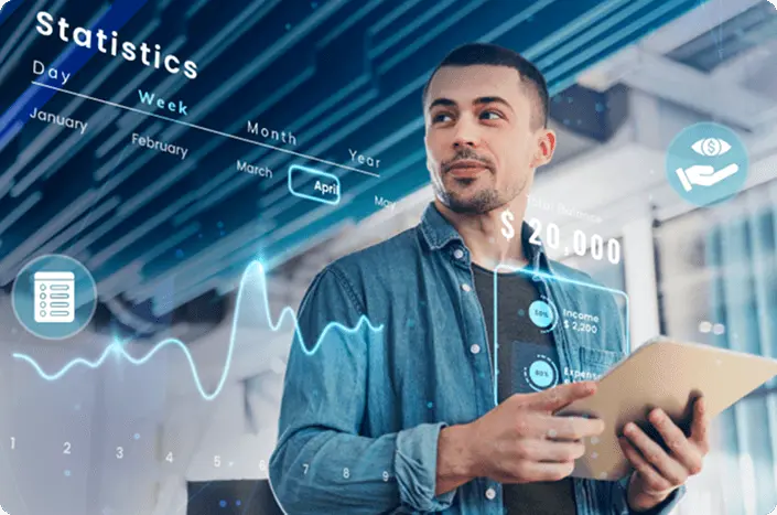 A business owner looking at transparent pricing and timeline details of developing custom generative AI solutions