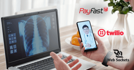 Virtual Counseling App using Flutter with Twilio, WebSockets and Payfast card image