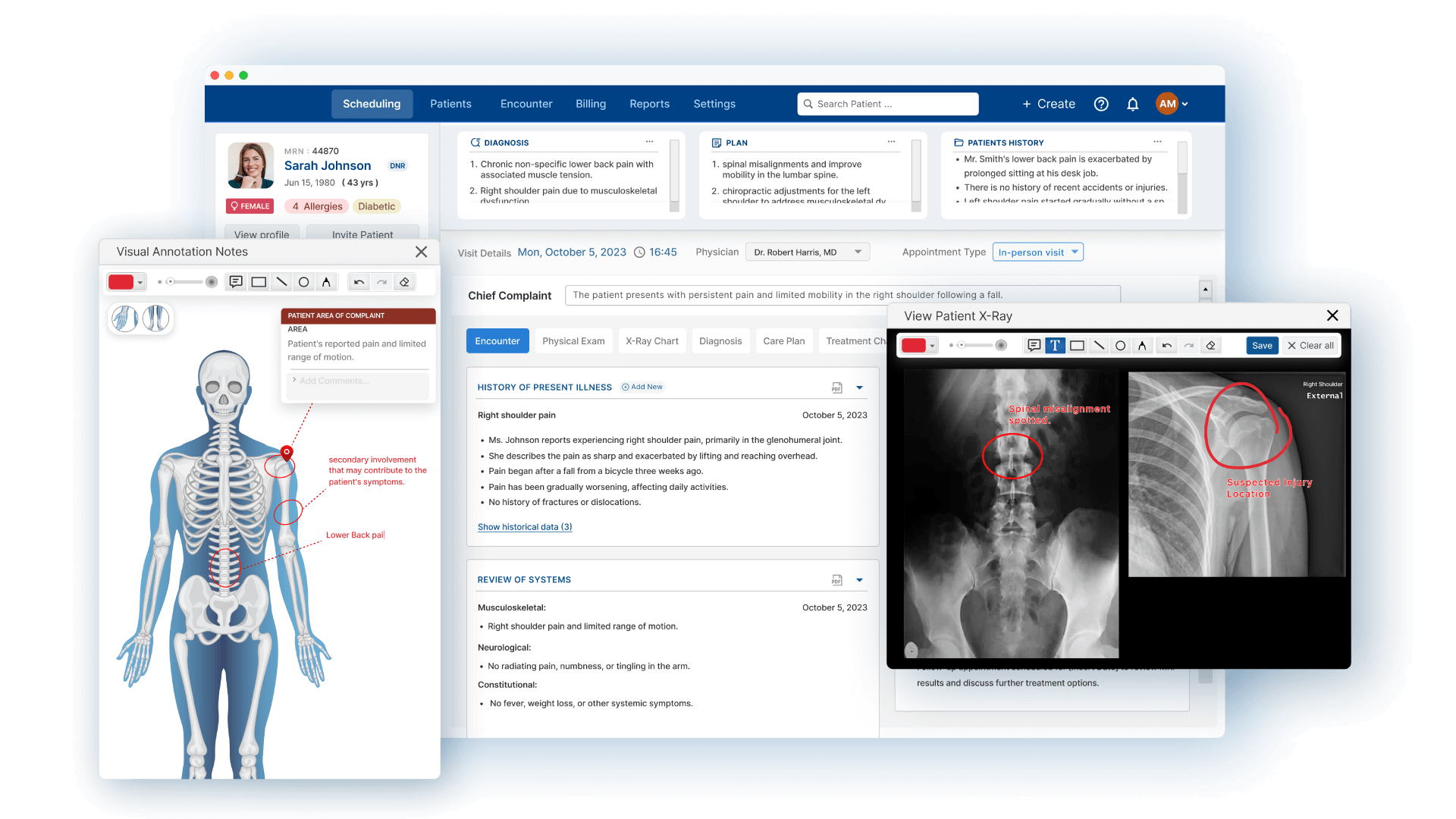 image showing dashboard of orthopedic EMR software