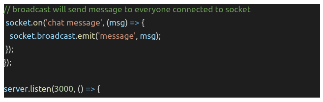 code_snipet_6 Building Secure Chat Application with Node.js and Socket.io