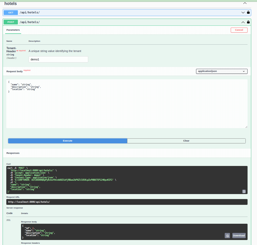 postAPI How to Build Multi Tenants application with Django, Django Rest Framework and Django Tenant