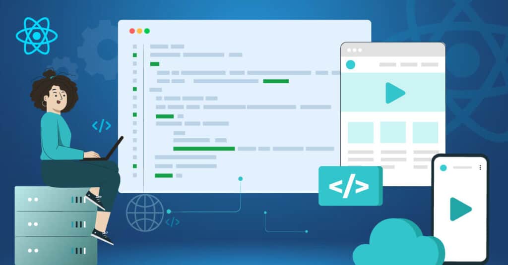 top 5 benefits of react for interactive web development meta image