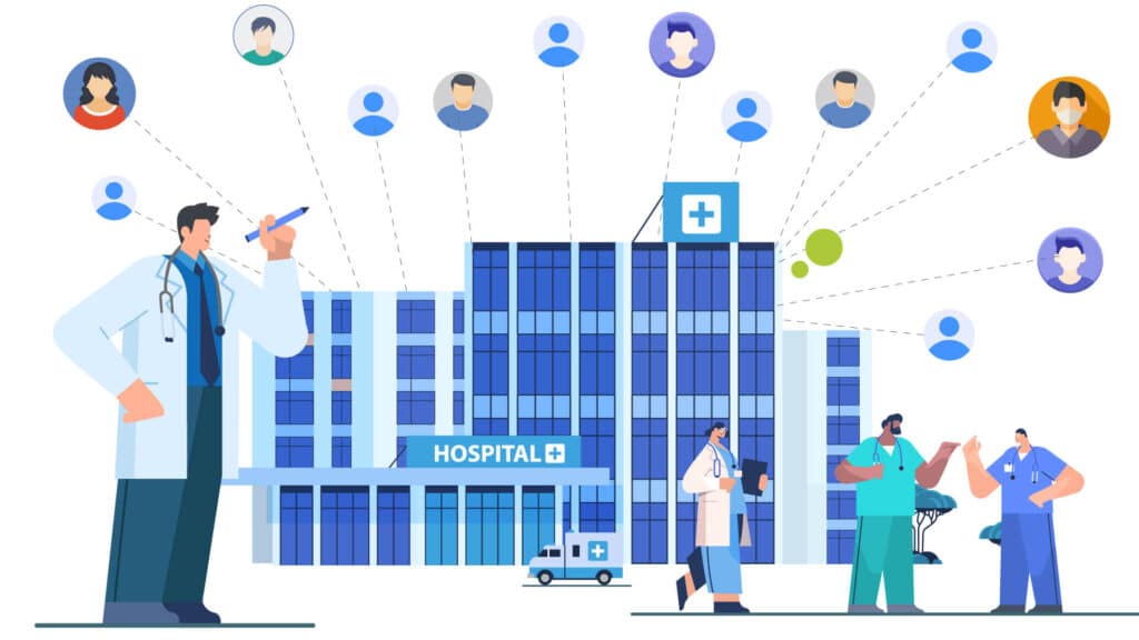 Hospitals-and-large-healthcare-systems-1024x576 Custom EHR Software Development: Which Healthcare Entities Can Benefit, Importance & ROI